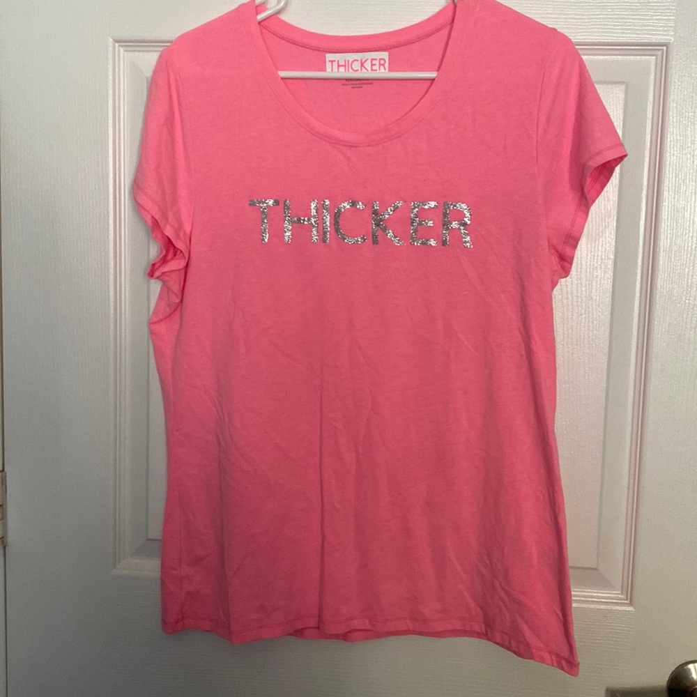 PINK THICKER LOGO T SHIRT SIZE-3XL(21)